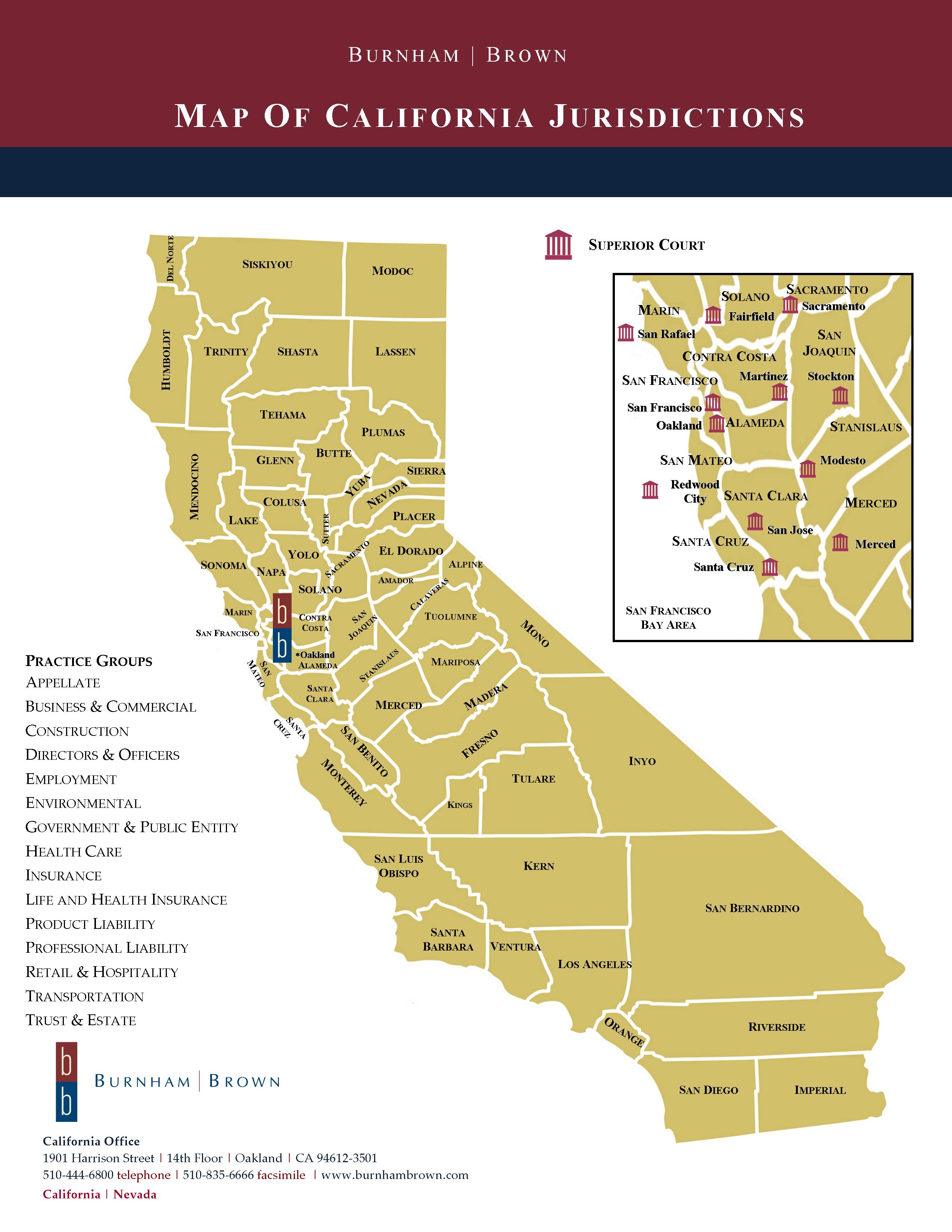 California And Nevada Jurisdictions Oakland California Litigation Law